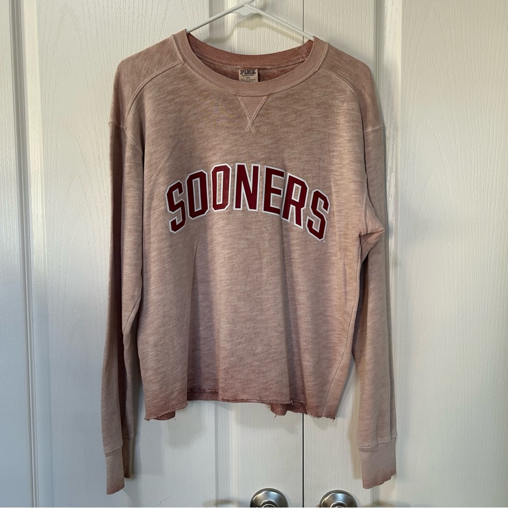 PINK 5th & Ocean Sooners Oversized Pullover XS